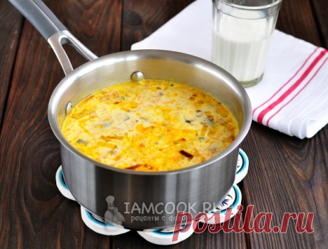 СЛИВОЧНЫЙ СУП С ГРИБАМИ И ПЛАВЛЕННЫМ СЫРОМ.