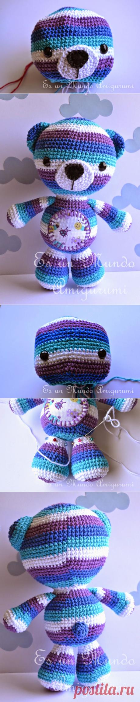 Это Amigurumi мир: Бесплатный шаблон !!! Многоцветный Тедди ...