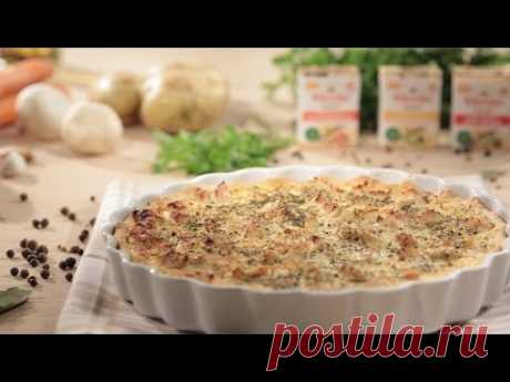 Киш лорен или открытый пирог с курицей