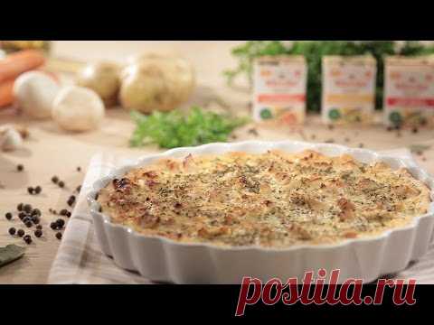 Киш лорен или открытый пирог с курицей