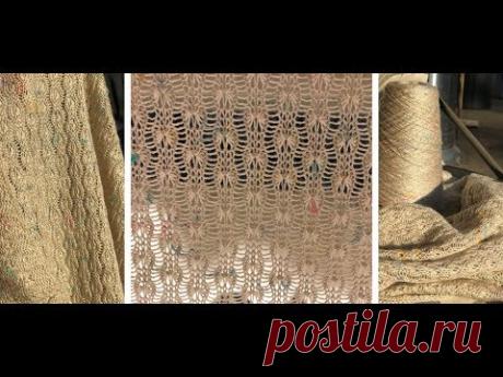 Несложный и эффектный ажурный узор для любой вязальной машины