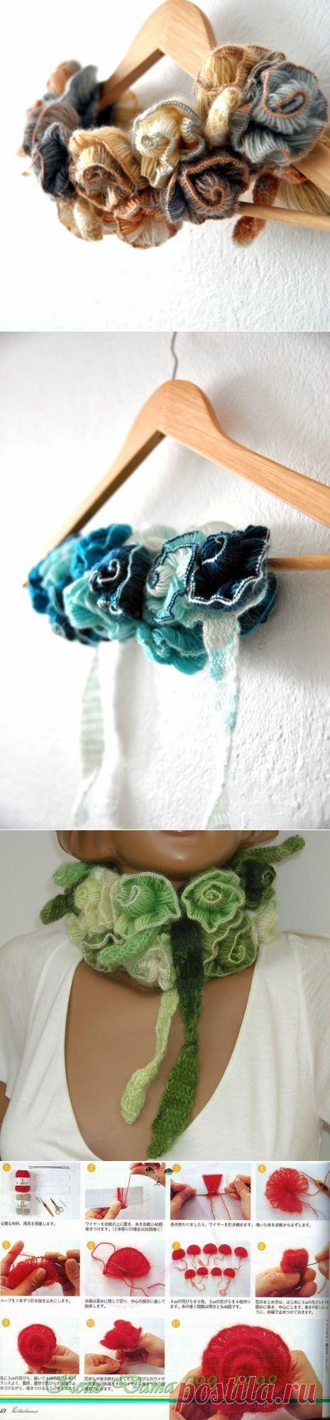 Нежнейшие шарфики из роз с Итси.