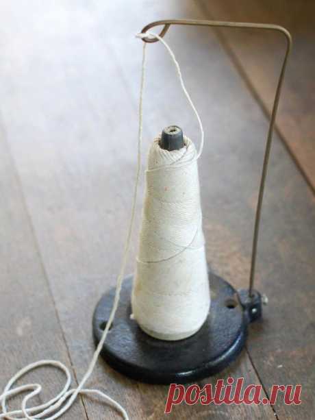 Vintage General Store String Dispenser with Cast Iron Base