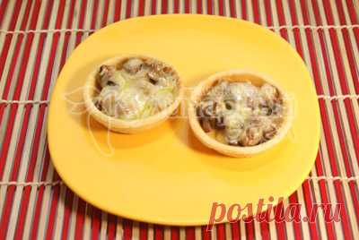 Тарталетки с грибами и сыром – Пошаговый рецепт с фото