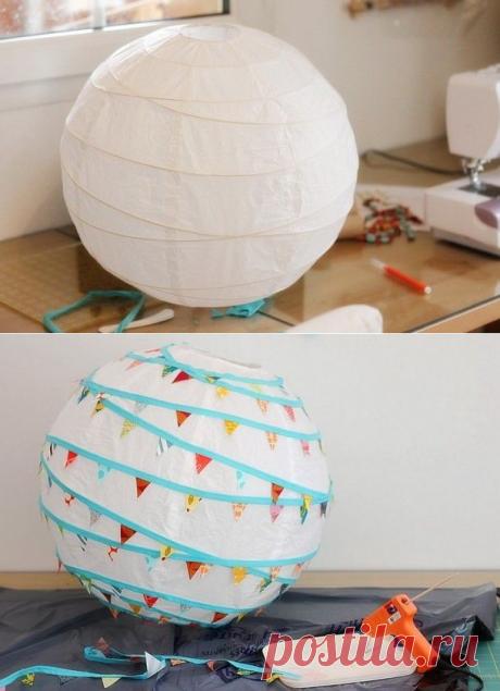 Делаем сами: Декор светильника для детской комнаты