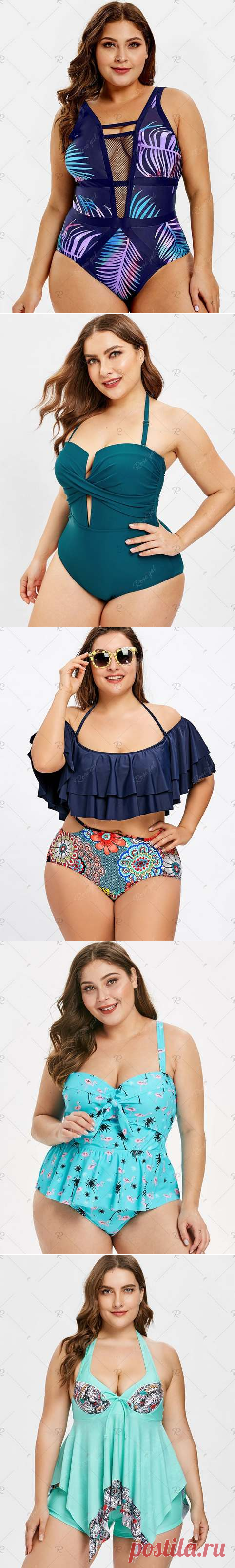 Купальники для полных девушек и женщин американского бренда RoseGal лето 2019 (50 фото)