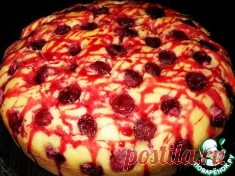 Сдобный пирог с вишней &quot;К чаю&quot; - кулинарный рецепт