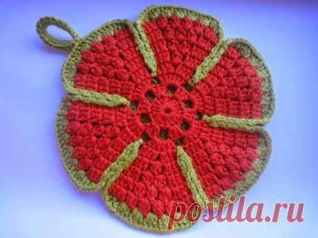 Симпатичная прихватка - *Цветок*. Видео-урок