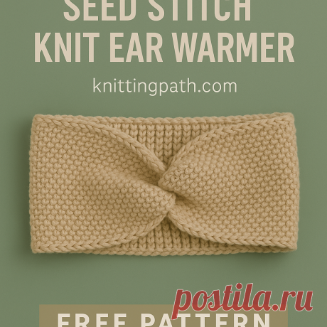 Seed Stitch Knit Ear Warmer
