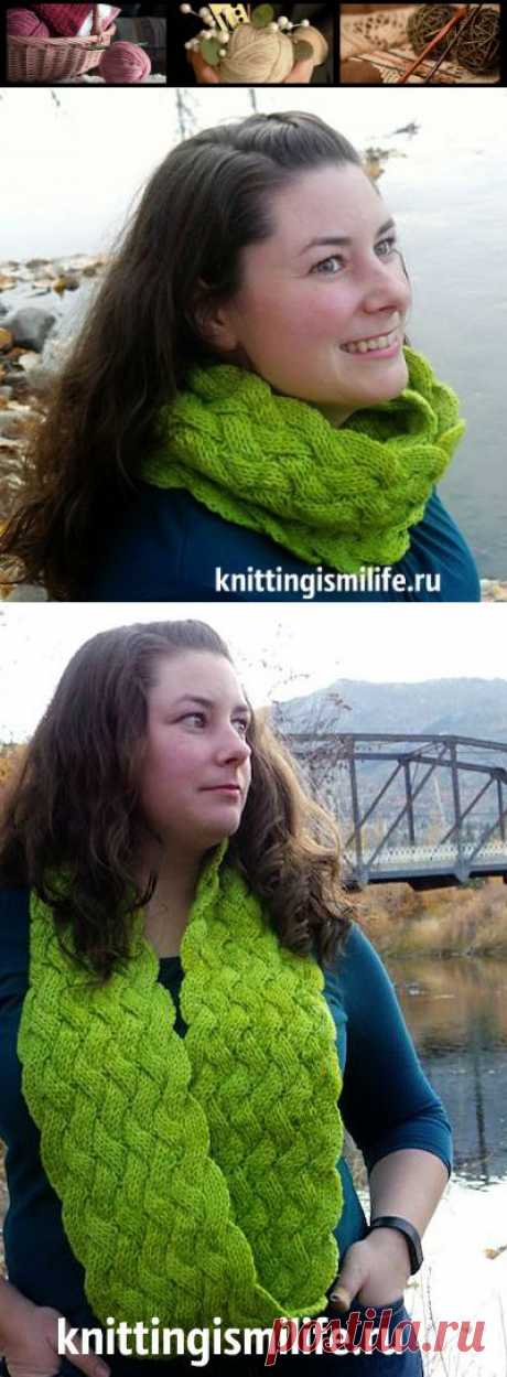 Снуд с двухсторонними косами Moebius braid