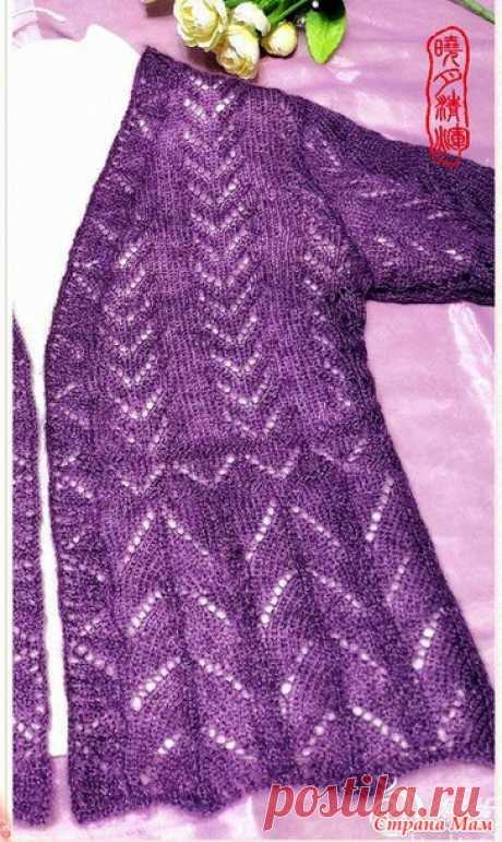 Ажурный жакет из тонкого мохера. Спицы. - ВЯЗАНАЯ МОДА+ ДЛЯ НЕМОДЕЛЬНЫХ ДАМ - Страна Мам