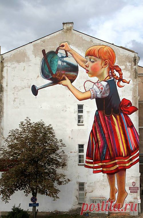 Великолепное граффити в Польше от Натальи Рак