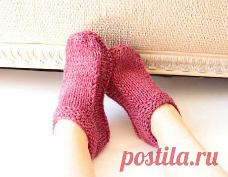 Big Slippers! Работа  и мой Перевод! knitting, crocheting, cooking, spinning and sewing
