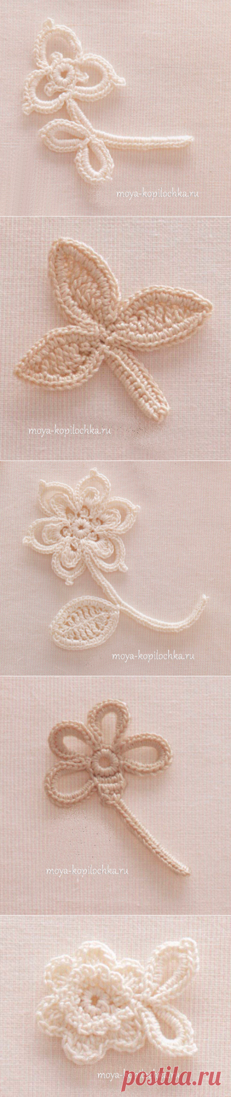 Коллекция мотивов для ирландского кружева из японского журнала Irish Crochet Lace - Вязание - Моя копилочка