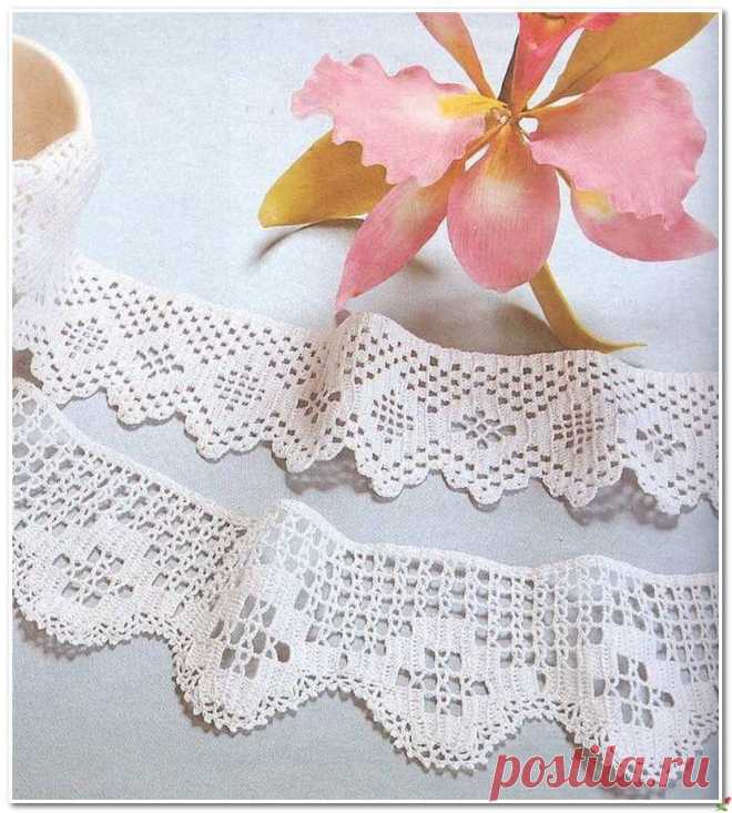 Кайма крючком - 2 схемы.