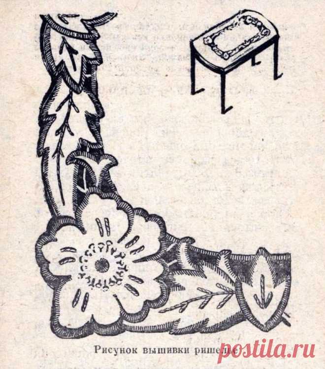 Рисунок вышивки ришелье