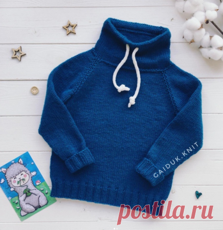 Детский свитер от gaiduk.knit

 реглан сверху;
 пряжа Троицкая «Кроха»;
 спицы номер 4.