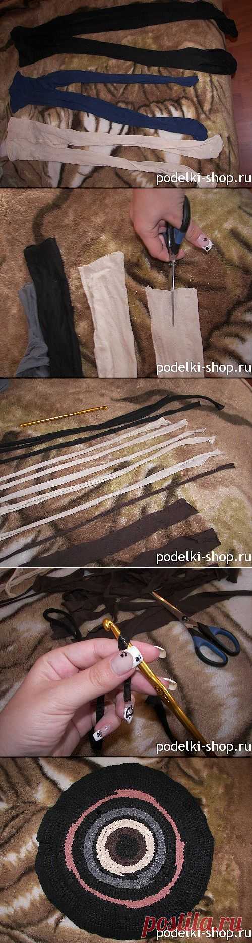 Коврик из капроновых колготок — Мастерам и мастерицам
