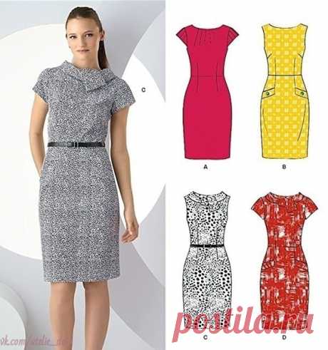 Платье
#Готовые_выкройки на размеры 34-44 (евро)