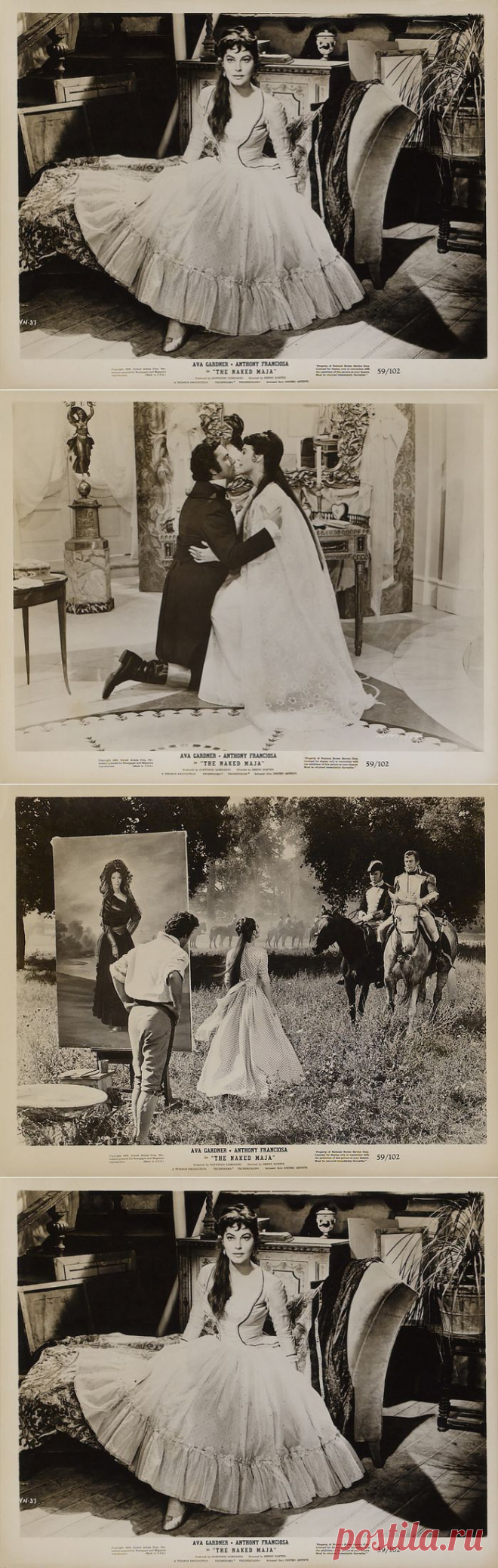 Ава Гарднер в фильме "Обнаженная маха" 1958 год.