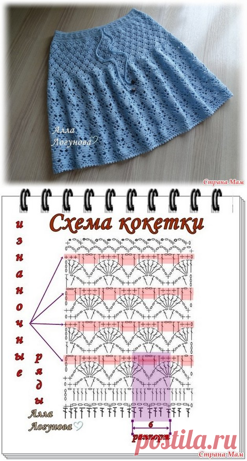 Юбка крючком. Мастер-класс Аллы Логуновой