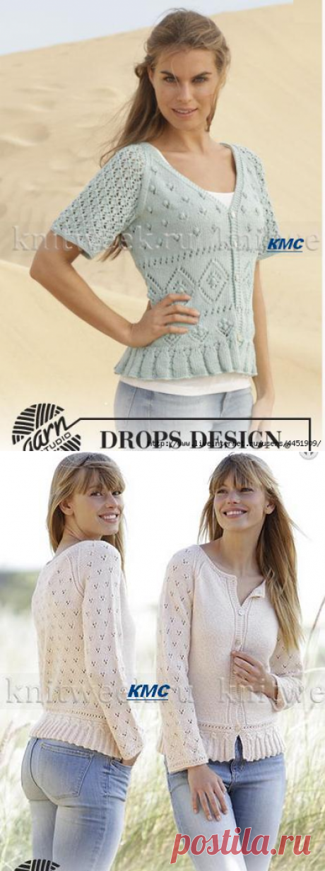 Ажурные жакетики из Дропс