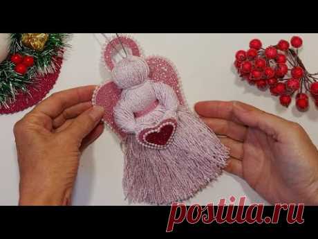 ПОДАРОЧНЫЙ АНГЕЛ из ВЕРЕВКИ к Новому году и Рождеству DIY Подарки Поделки своими руками.декор.идеи..