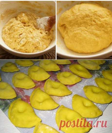 Солнечное тесто для вареников с куркумой