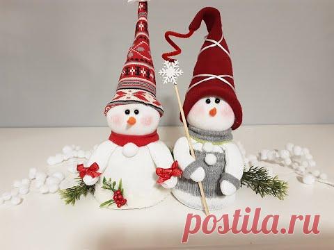 СНЕГОВИКИ из носков ❄️ DIY Snowman Doll - YouTube