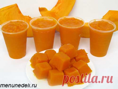 Как заморозить тыкву - рецепт с пошаговыми фото / Меню недели