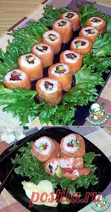 Роллы с лососем, авокадо и болгарским перцем - кулинарный рецепт