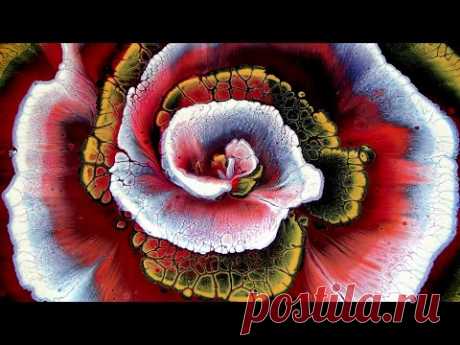 (736) From SPIRAL to FLOWER in 10 MINUTES ~ Fluid Art ~ Step by step tutorial ~ Fiona Art