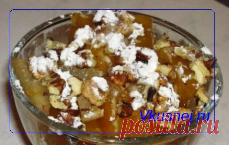 Десерт из тыквы и яблок |