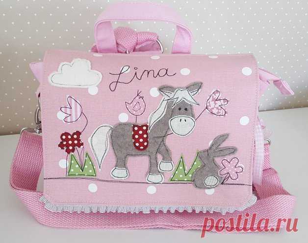 Kindergartentaschen - Kindergartenrucksack/ Kindergartentasche Pferd - ein Designerstück von Feinerlei bei DaWanda
