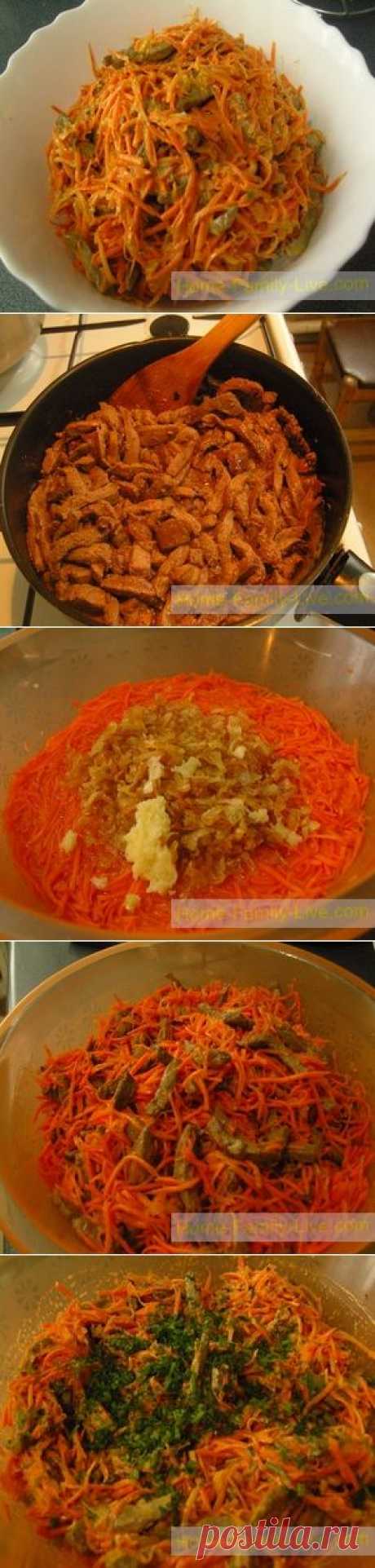 Морковный салат с печенью