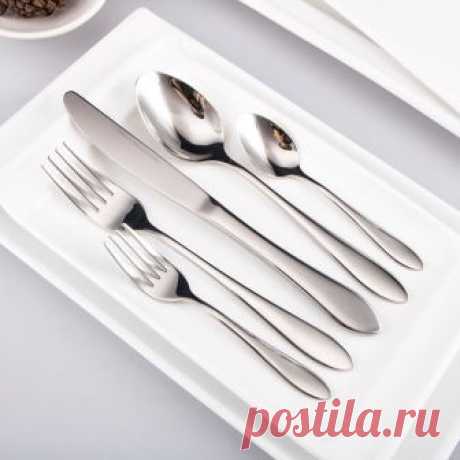 30 шт. 18/10 Нержавеющая сталь Западной Столовые сервизы простой стиль Посуда комплект Кухня Интимные аксессуары Вилы Ножи столовые приборы набор столовой купить на AliExpress