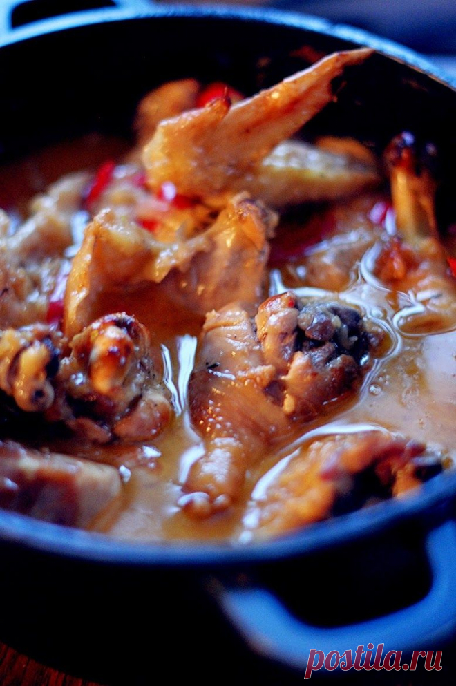 Курка в вині з яблуками від пані Дарці - Галицька кухня