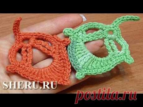 Crochet Pattern Free Leaf Урок 21 Вязаный листик