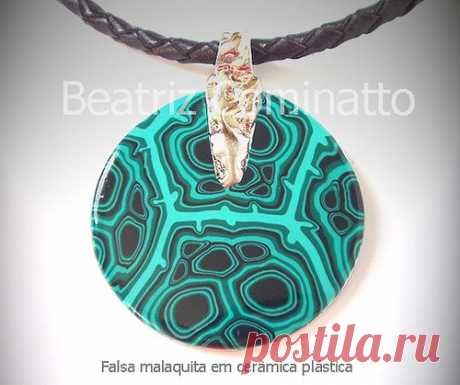 Falsa malaquita em cerâmica plástica (Fimo) | Flickr - Photo Sharing!