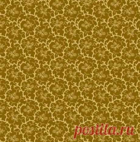 Листики плюща на оливковом 0743-0132 - Бордо и Сиена &lt;- MARCUS &lt;- Ткани - Каталог | StitchCraft