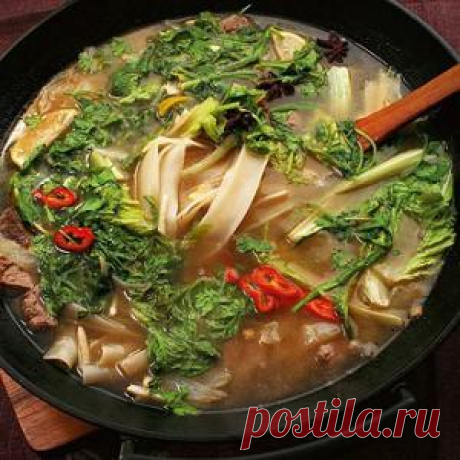 Вкуснейший суп с рисовой лапшой и изумительной бараниной не оставить вас равнодушным! Читаем! Готовим! Комментируем!