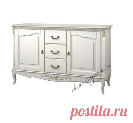 Комод из массива бука цвета слоновая кость с распашными дверцами и тремя выдвижными ящиками купить по цене 66 000 руб. в Москве — интернет магазин chudo-magazin.ru