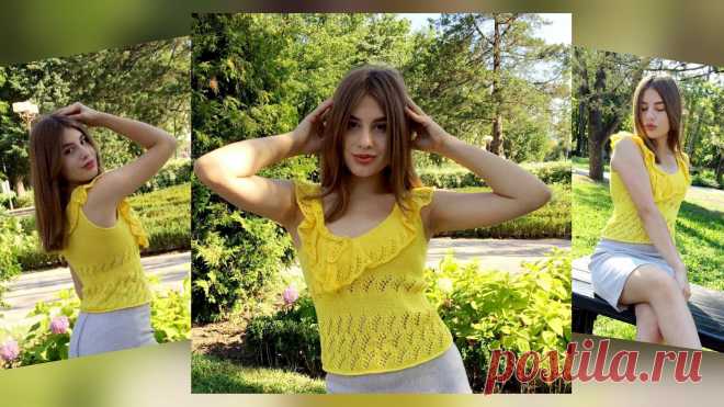 ✨️Глаз не отвести✨️Топ спицами 