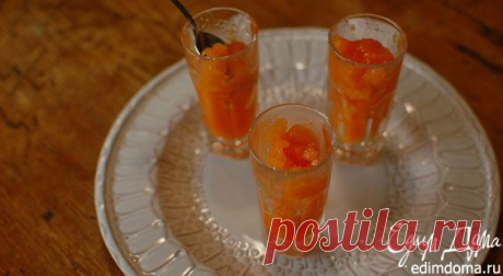 Гранита из манго, персиков и апельсинов