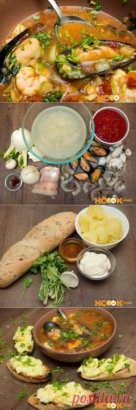 Французский рыбный суп (с морепродуктами и овощами) - фото рецепт.