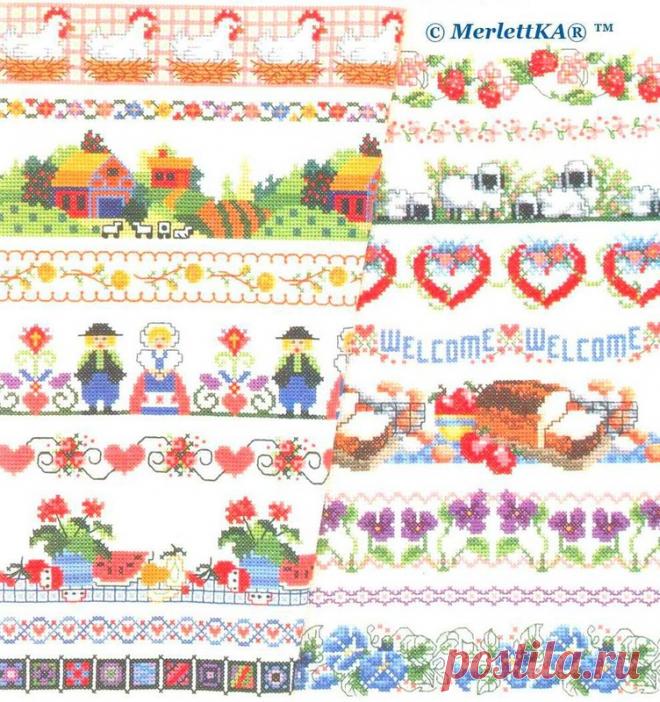 ASN 3527 Sam Hawkins - Borders 🍓 вышивка крестом - бордюры