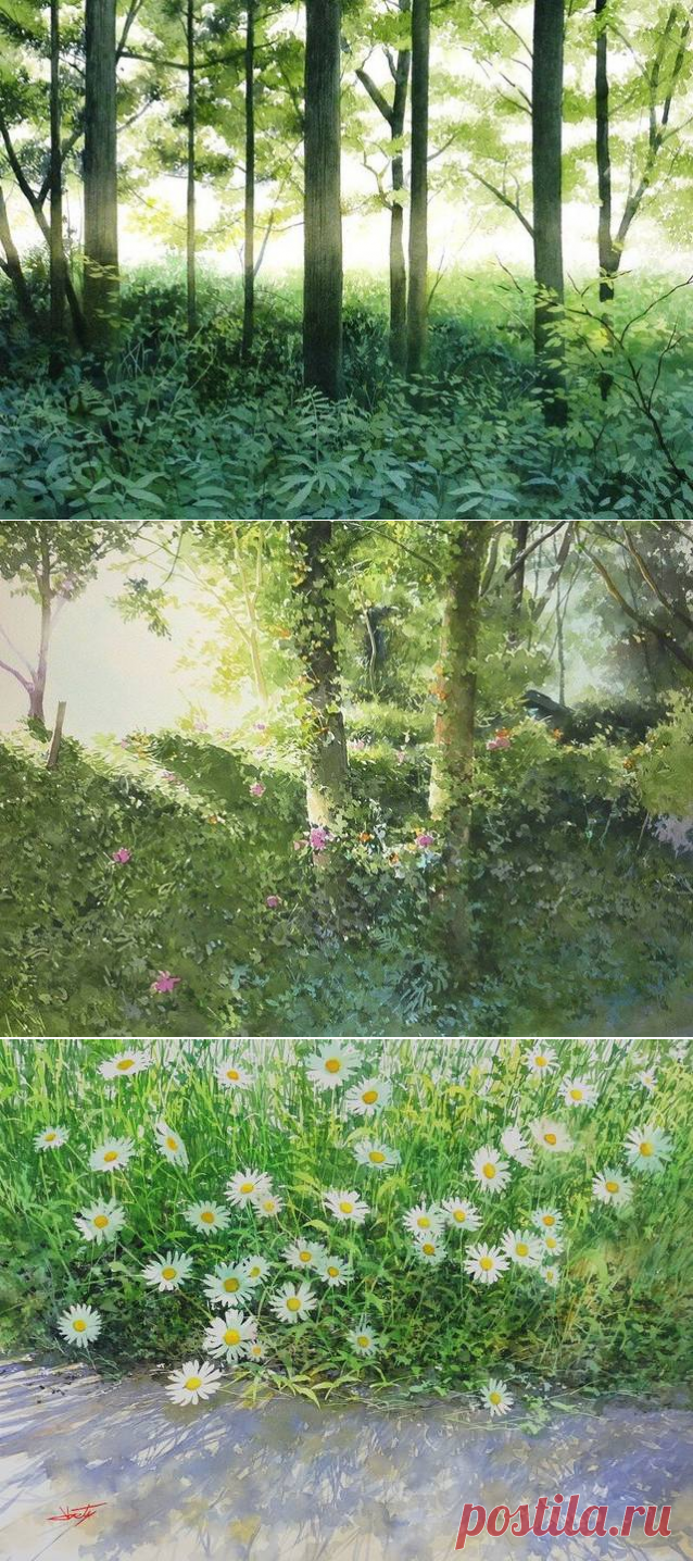Пейзажи.Художник Абэ Тошиюки (Abe Toshiyuki) 1 часть.