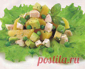 Салат экзотика с курицей.Рецепт приготовления. | Готовим дома сами