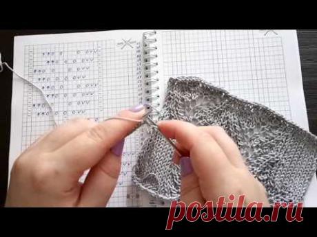 Красивый ажурный узор спицами