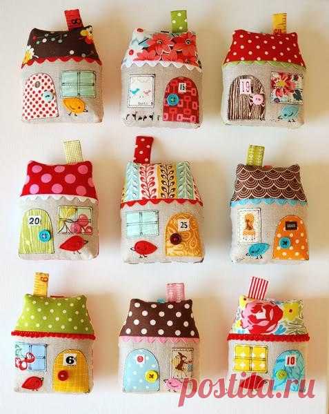 Уютные домики из лоскутков